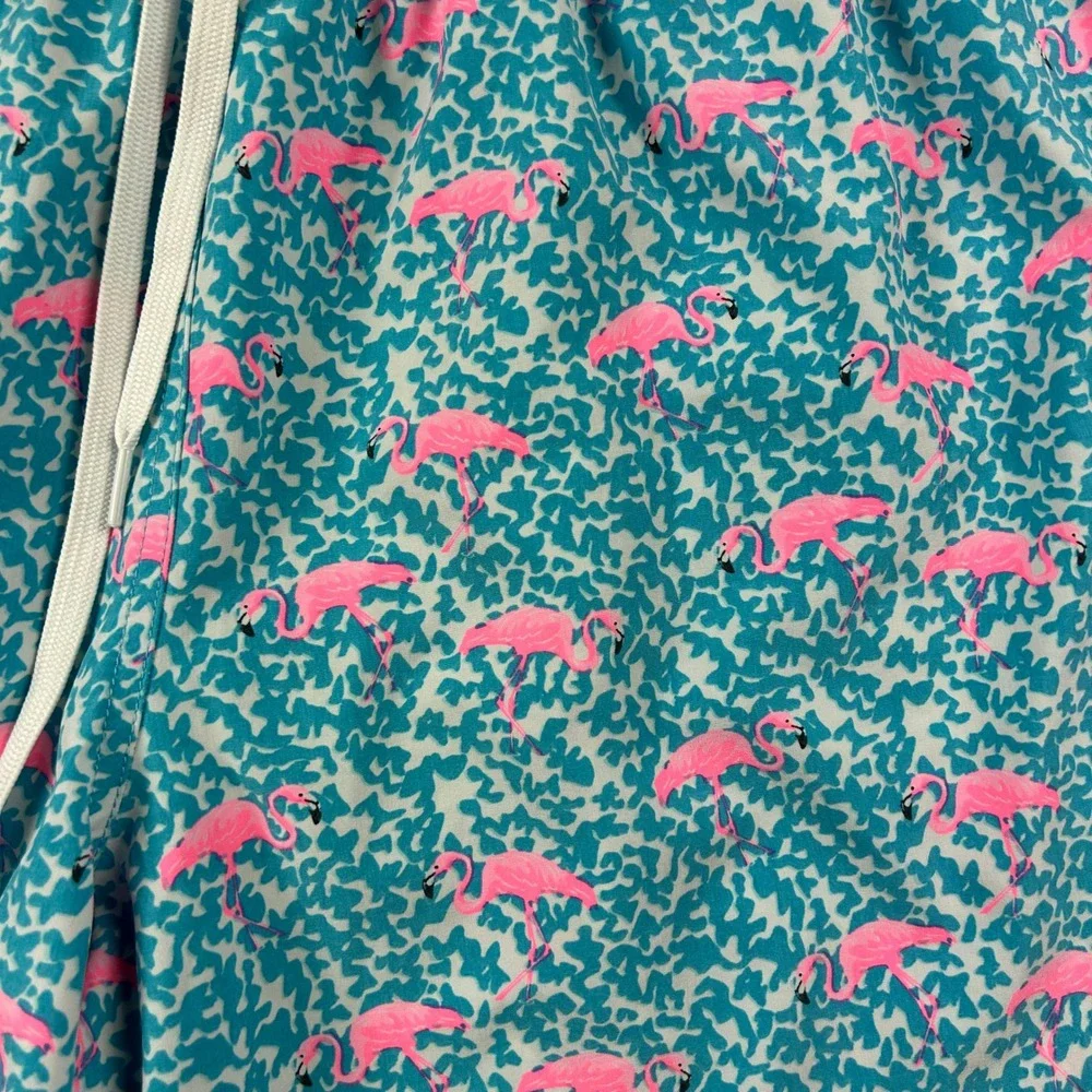 Chubbies Swim Trunks Mens 2XL Blue‎ Pink Flamingo 5.5